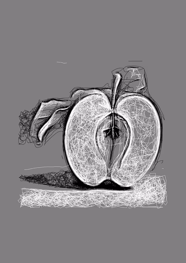Apple aux deux crayons