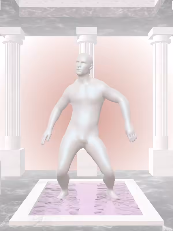 HeavenComputer: The Dancing Matte Ivory Man #1657