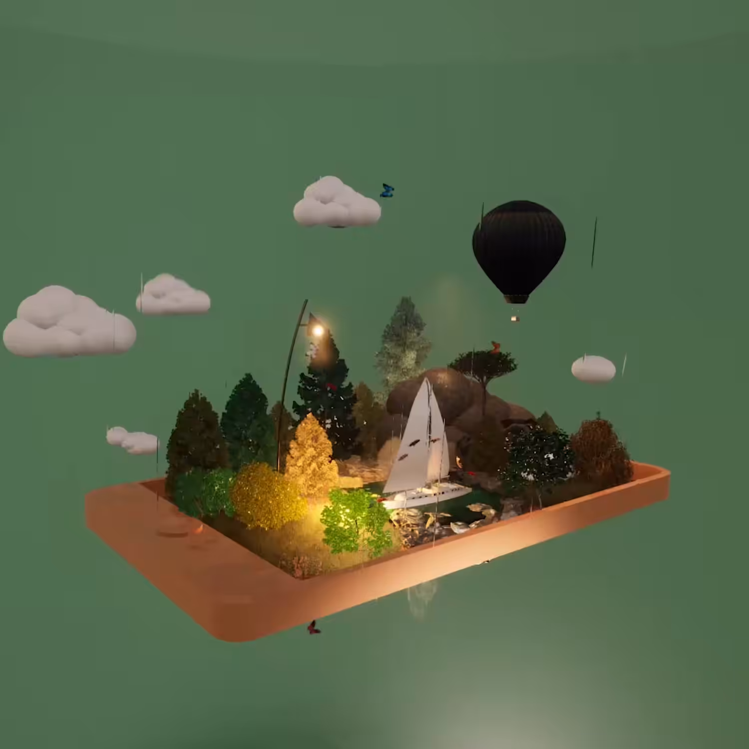 Rainy Garden on your Phone