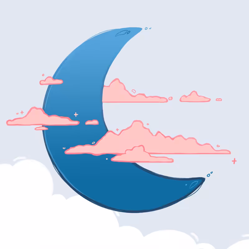 Moon #6 Cloudy Pink