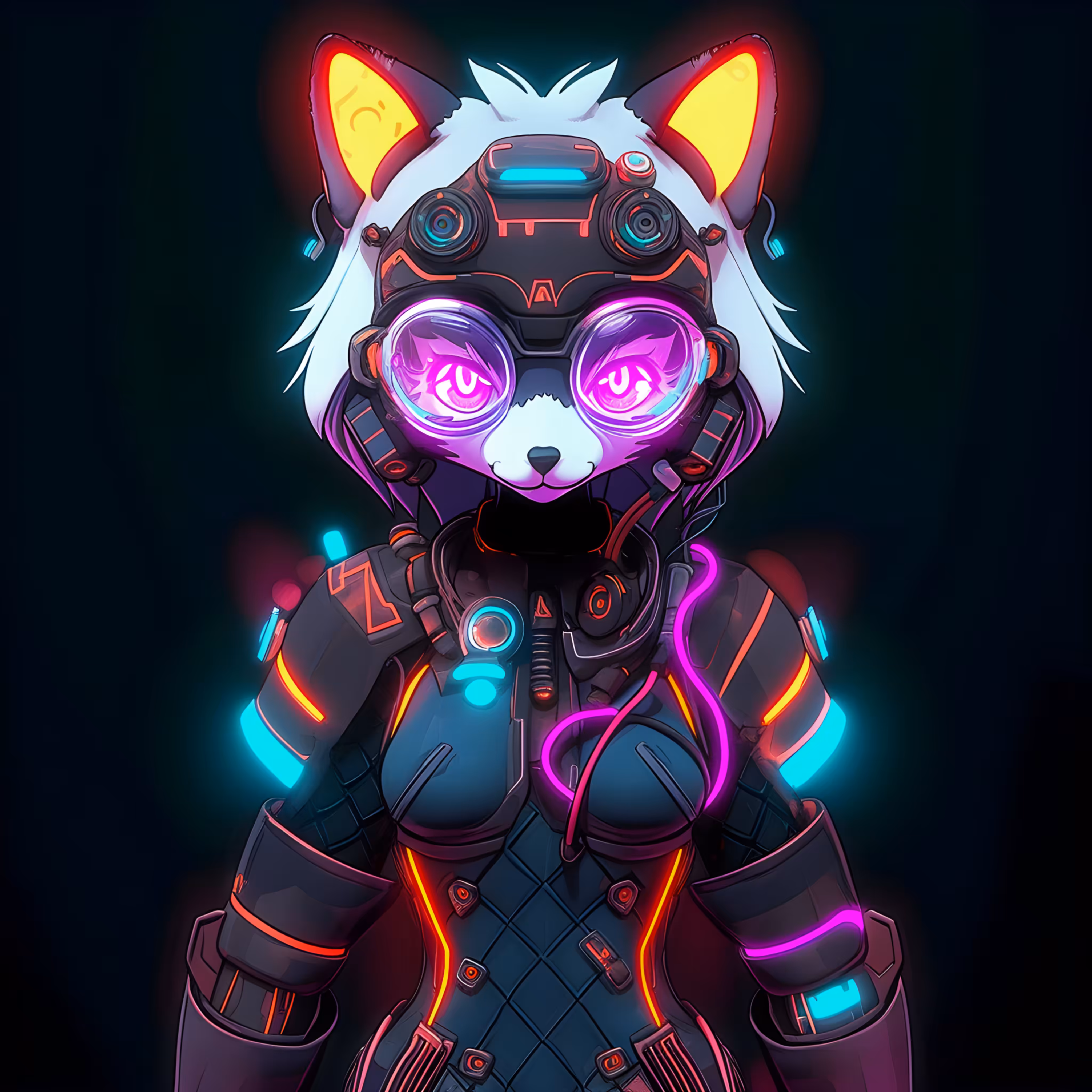 Cyber Raccoon Girl