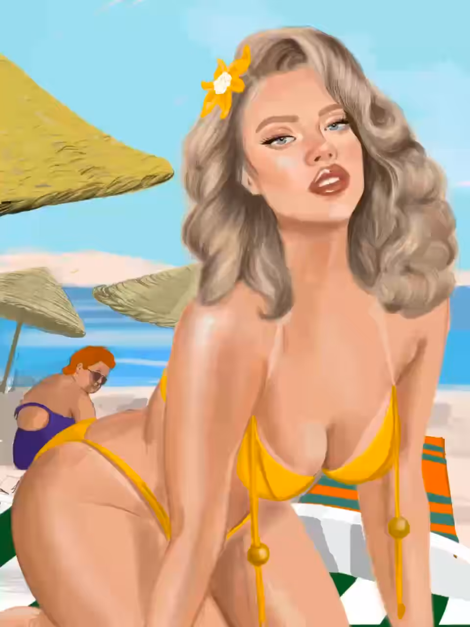 Pretty girl on the beach