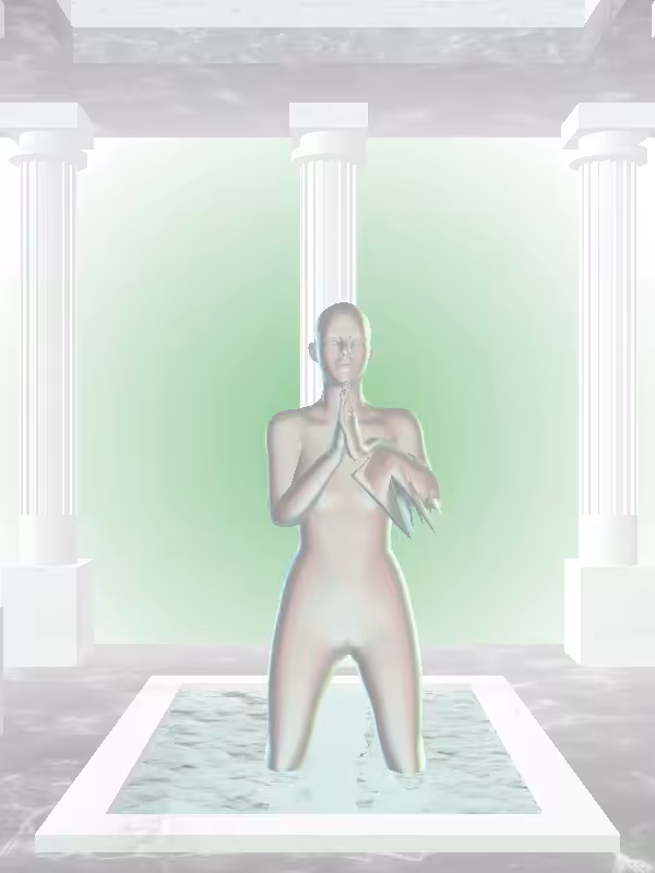 HeavenComputer: The Praying Chatoyant Amazonite Woman #3827