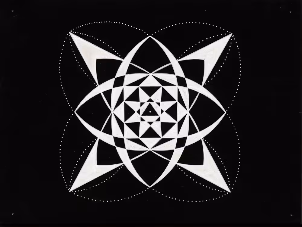 No.3 Sacred Geometry hand drawn invert