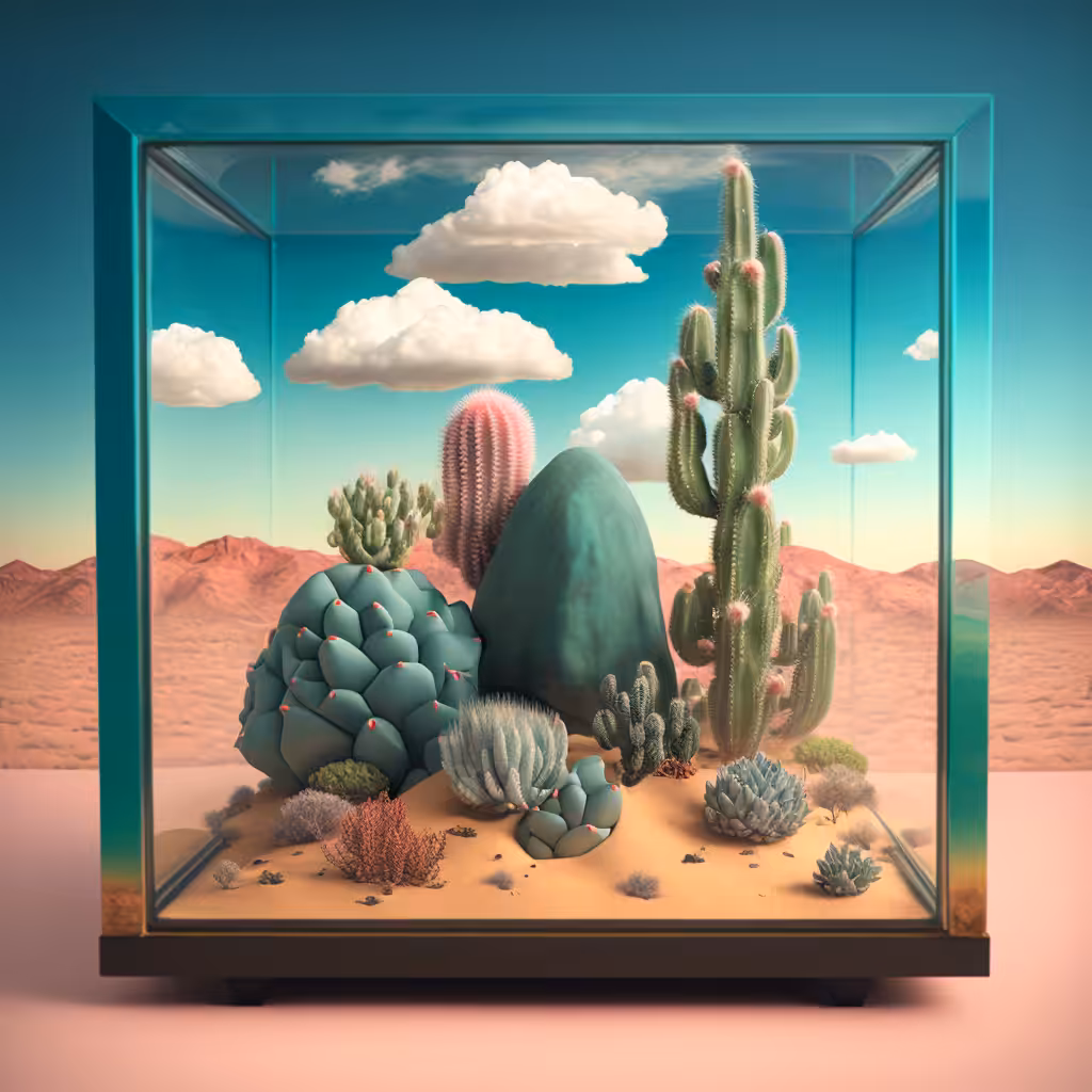 Cacti in the aquarium
