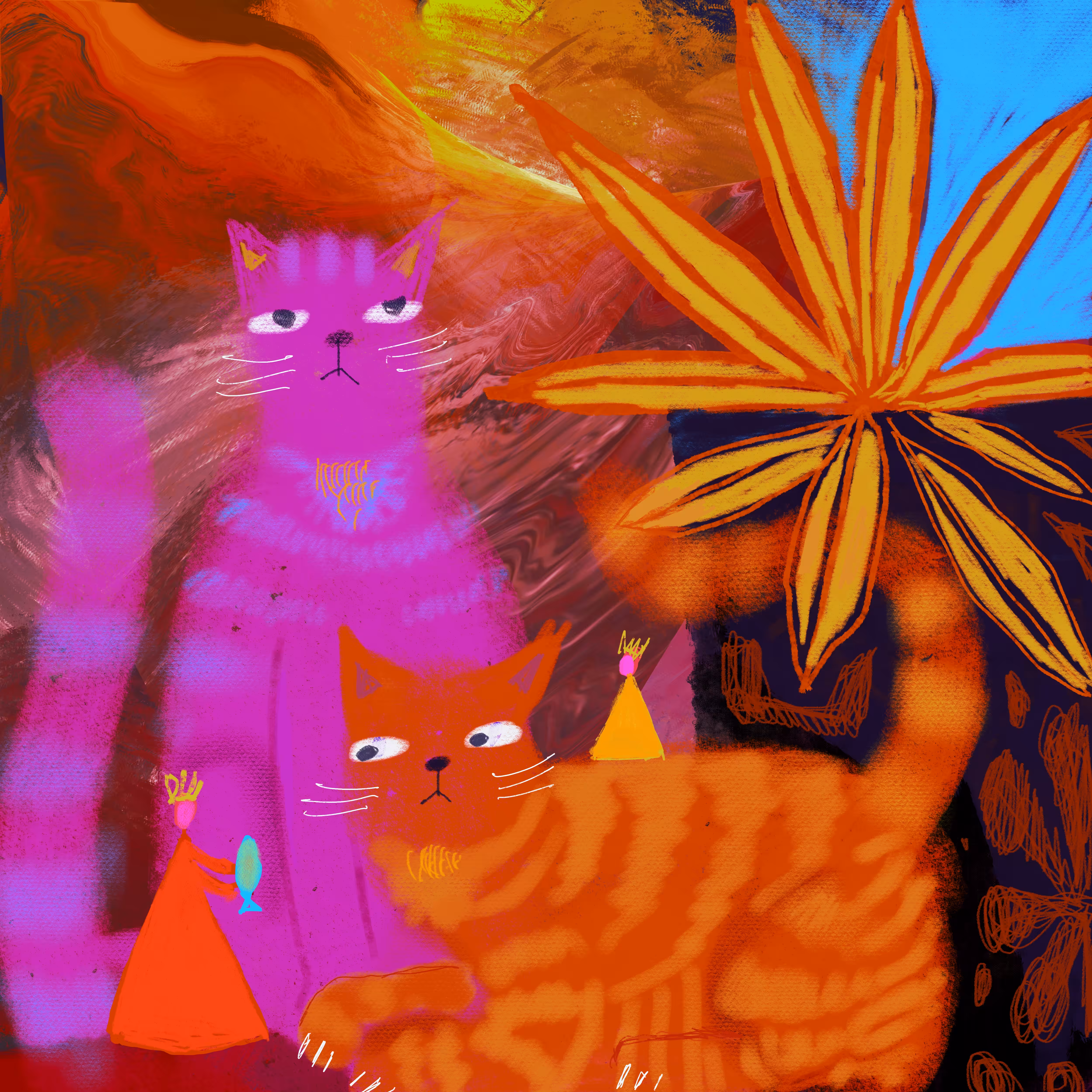 LAND OF THE GIANT FIRE KITTIES 