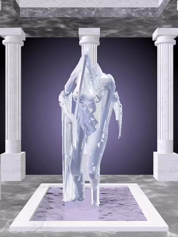 HeavenComputer: The Injured Melted Blue Woman #6990