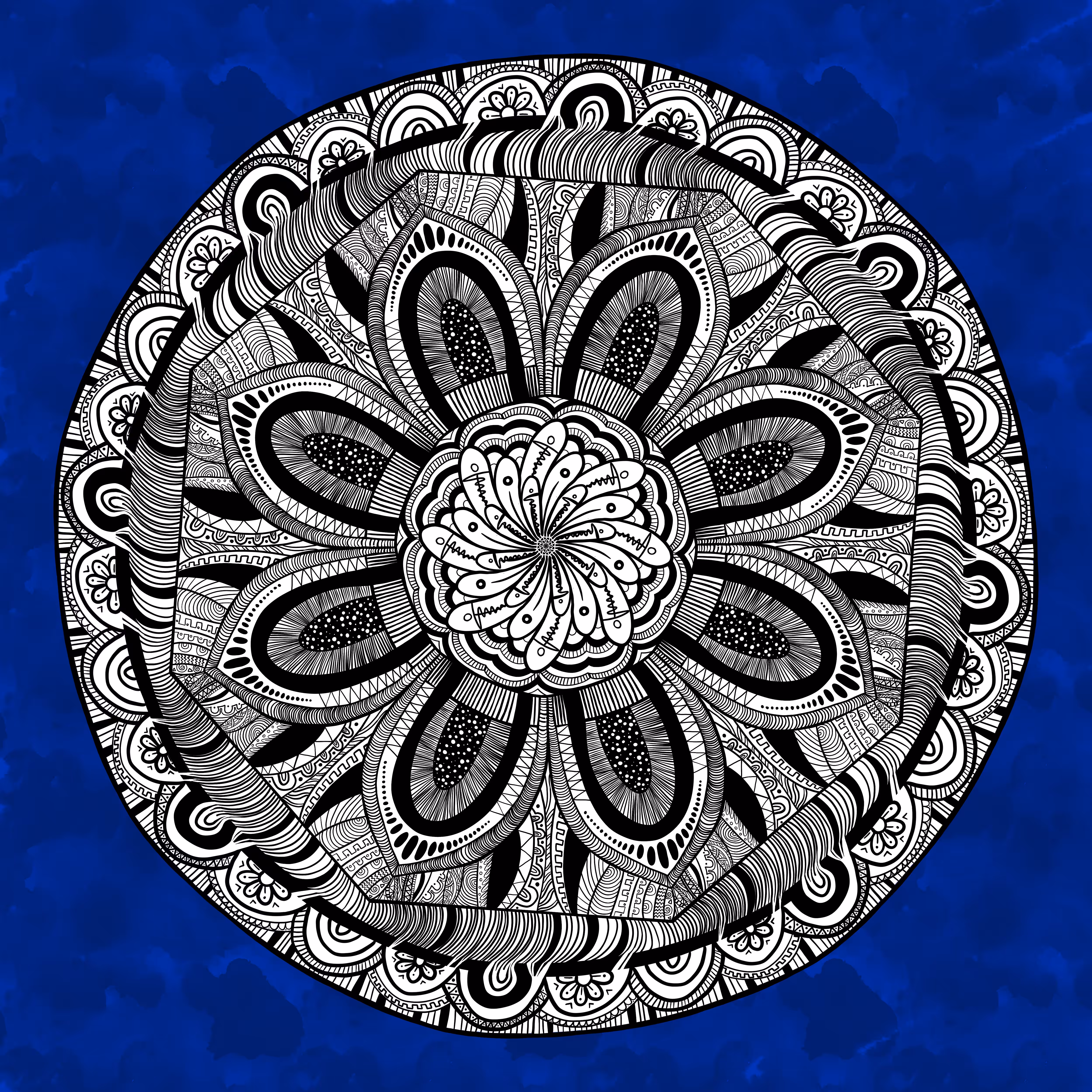 blue mandala flower