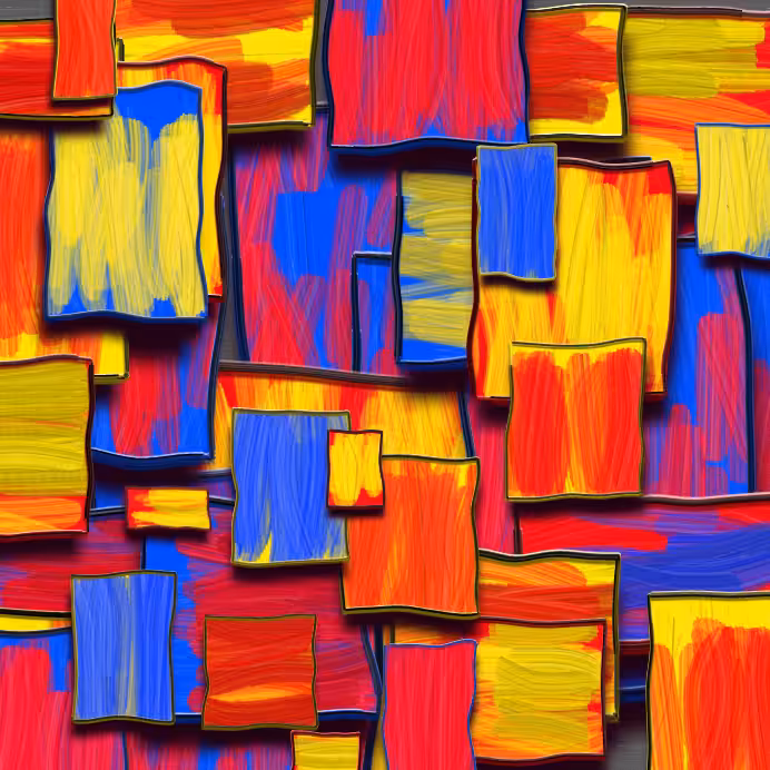 Composition in red, yellow, and blue