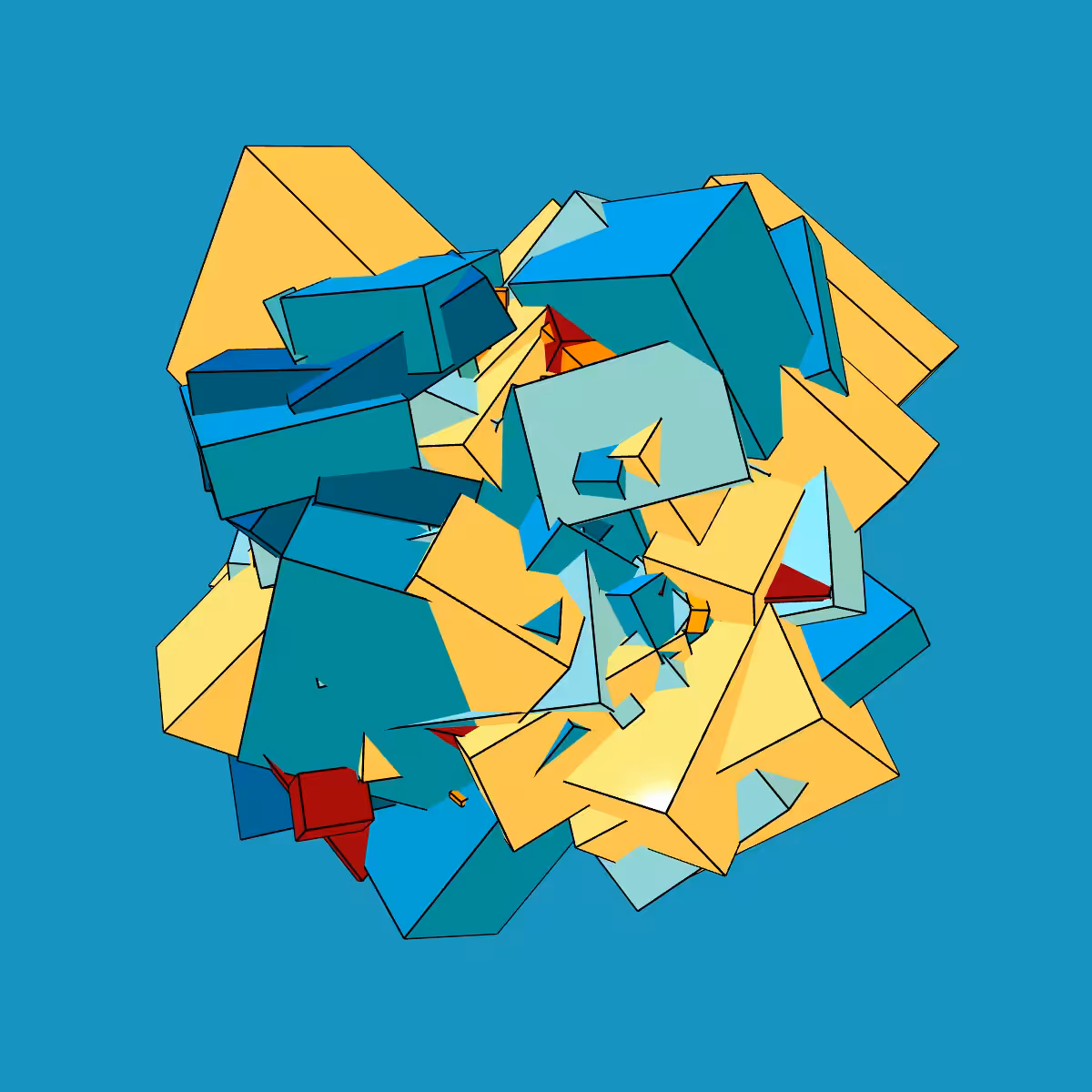 Asymmetric stacked boxes #5