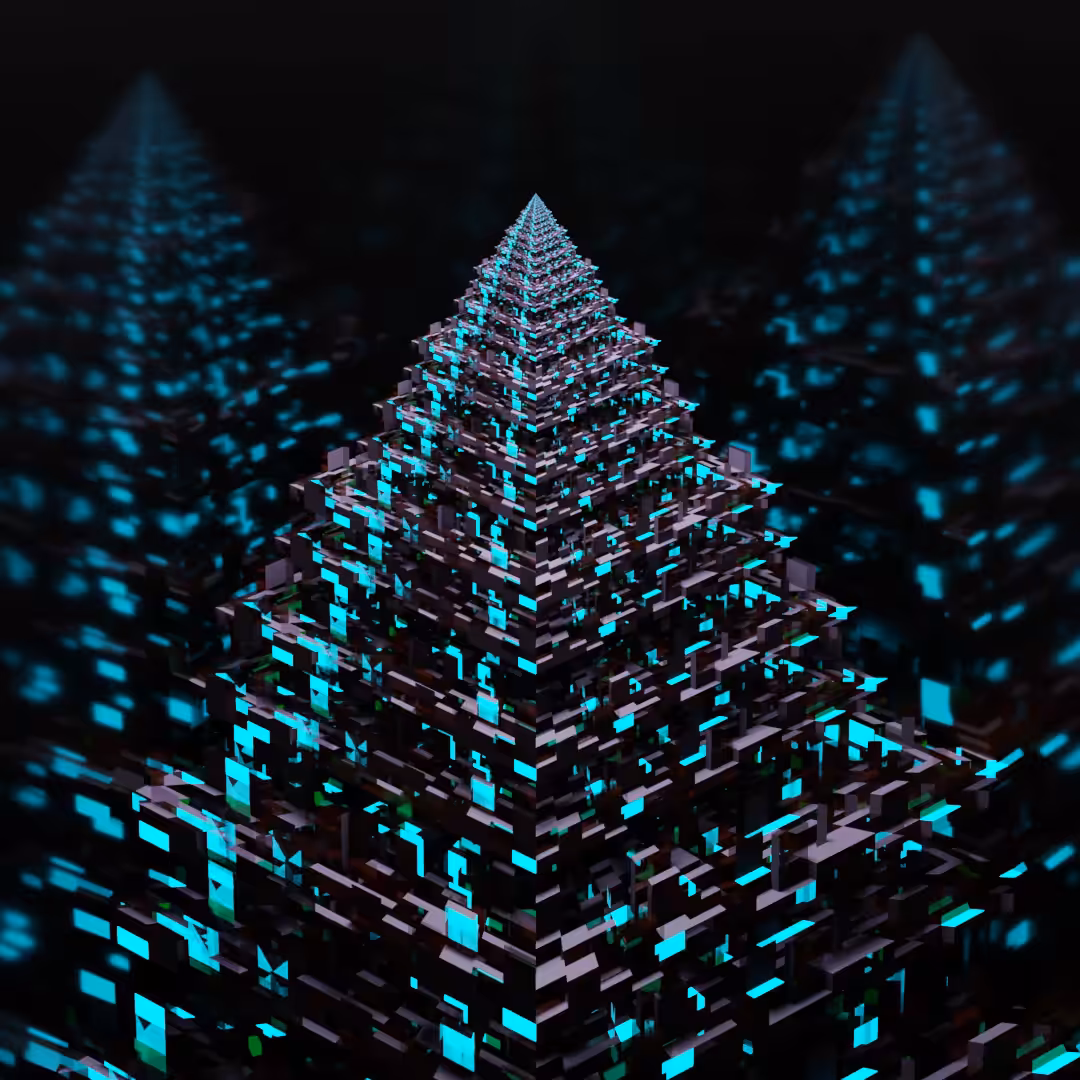Infinite 3d generative pyramid #1