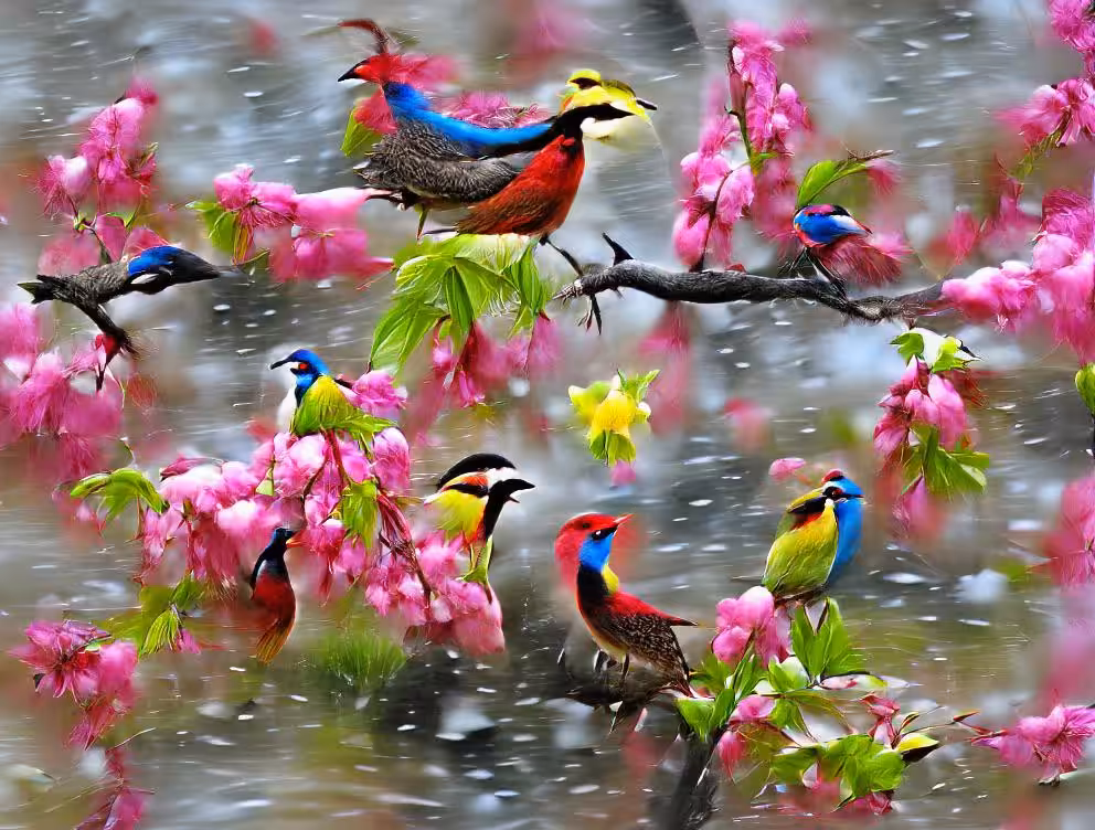 Spring Showers Bring Colorful Songbirds 01