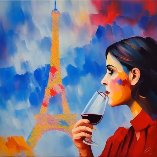 A sip with Eiffel Tower