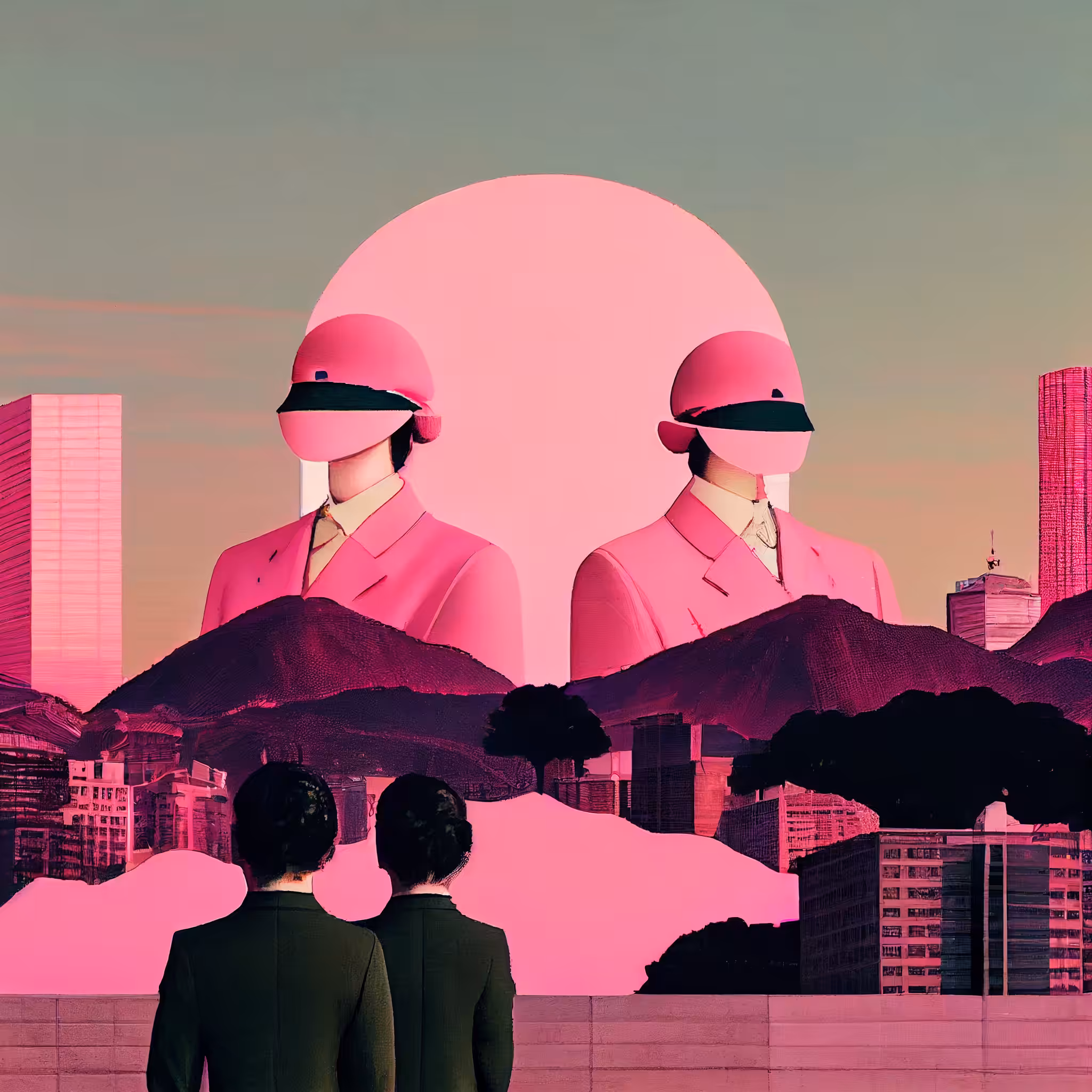 A pink evening in Seoul