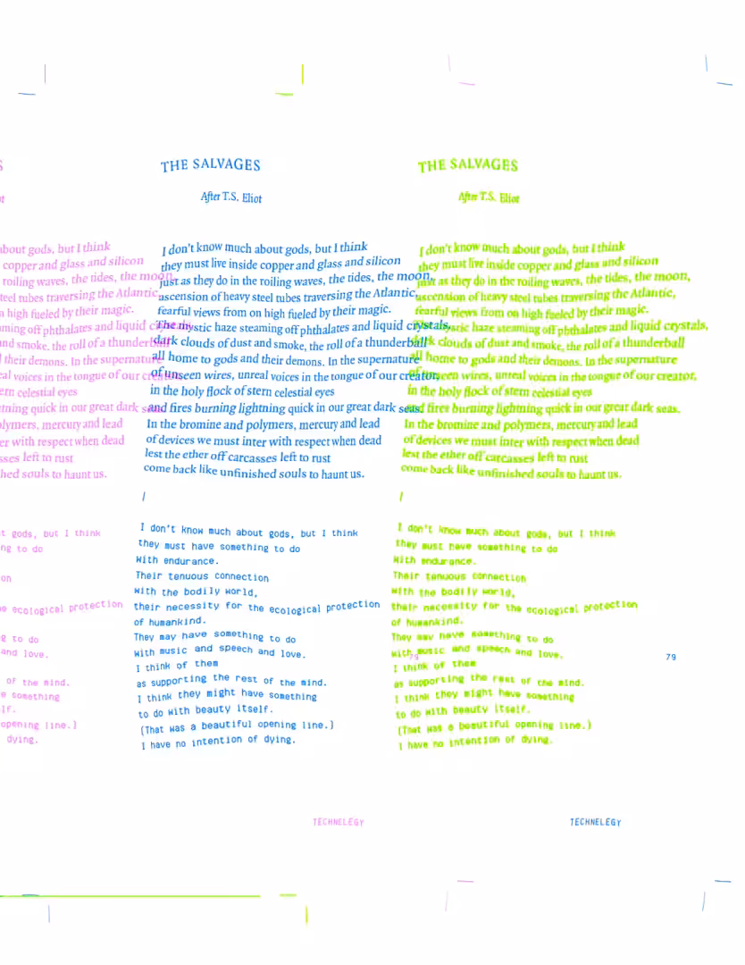 Technelegy p. 79: The Salvages