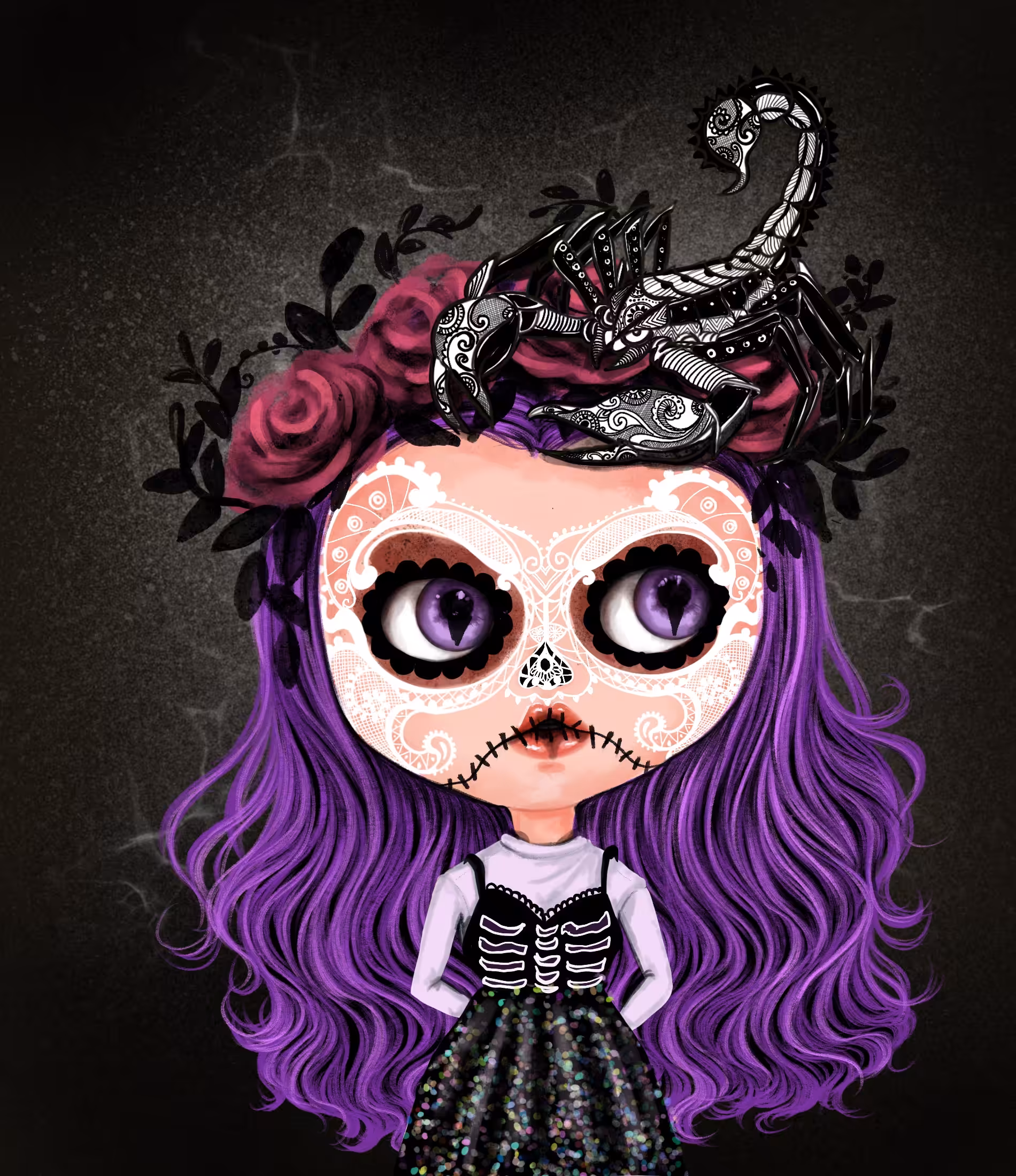 Little witch makeup: Little witch #018