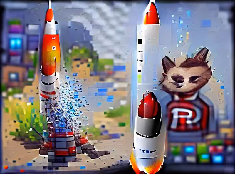 pixel rocket