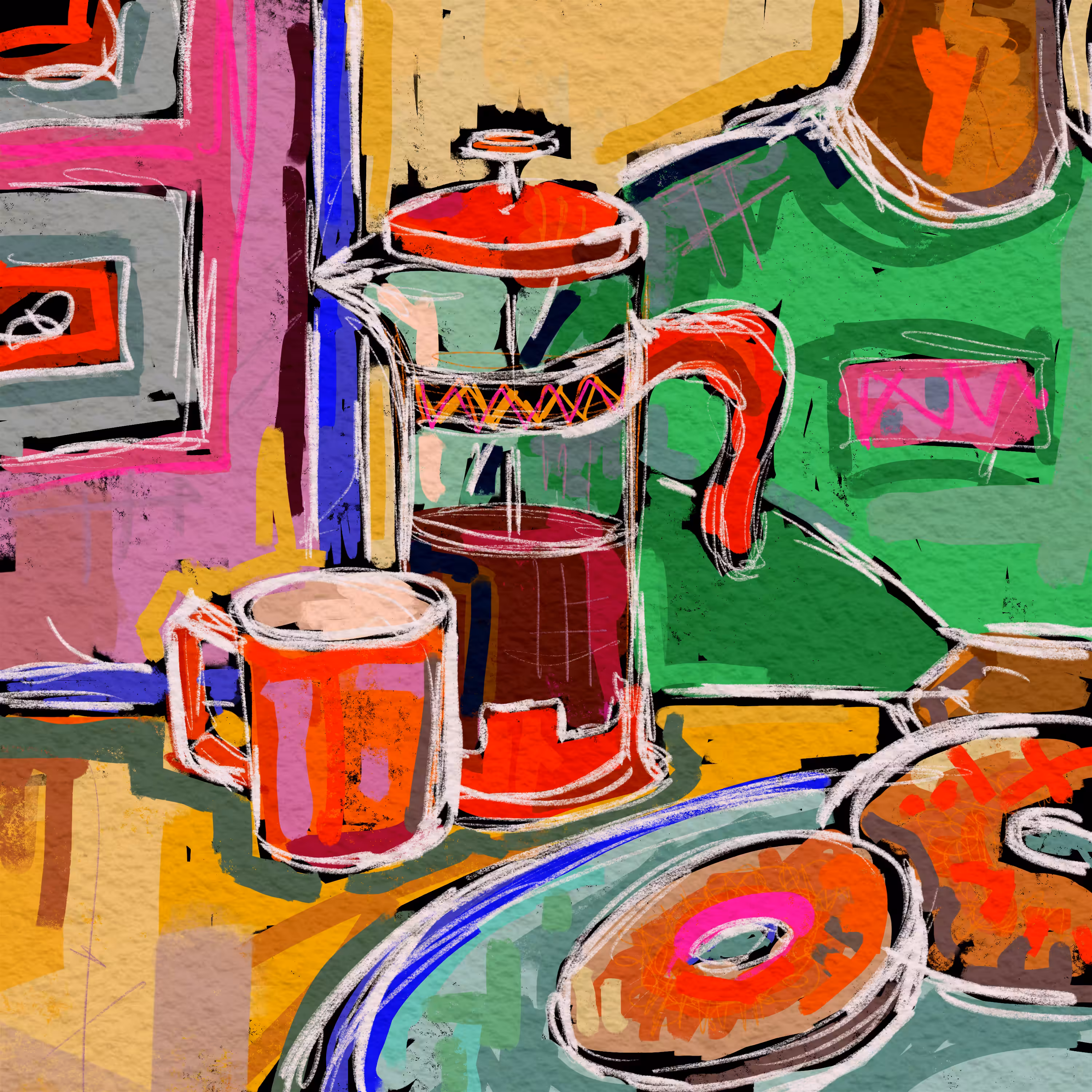 Coffee & Bagels with Carrot Jam 