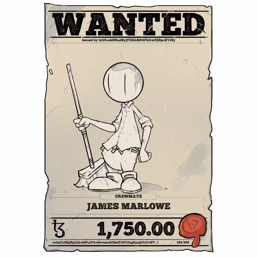 JAMES MARLOWE | TEZOS PIRATE 299/666