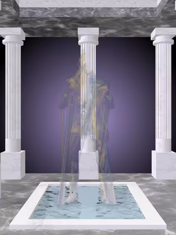HeavenComputer: The Fading Old Sunlit Cobalt Woman #3618