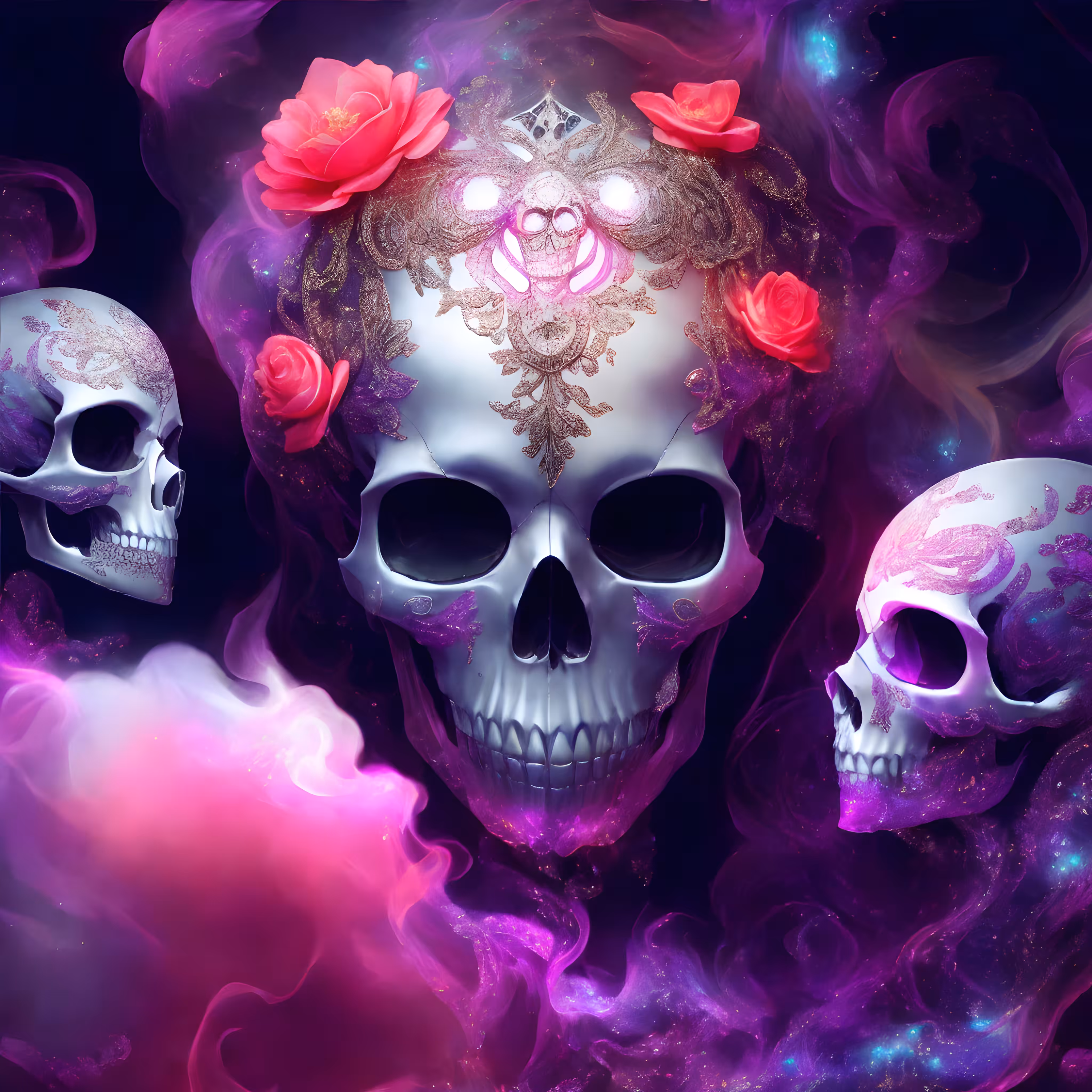 "Skull Symphony #11" 🕯️🌹💎