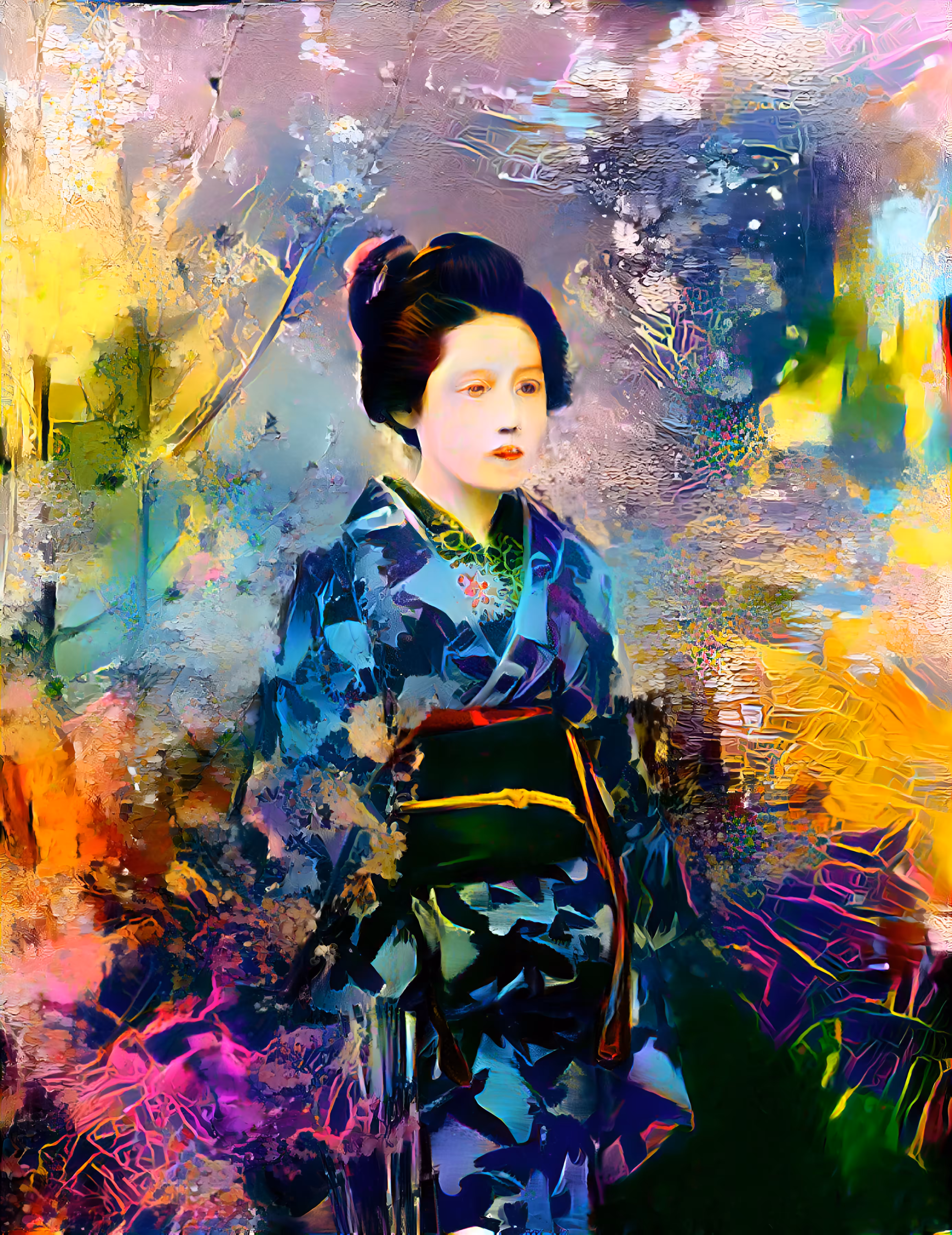 Geisha and Cherry Blossom