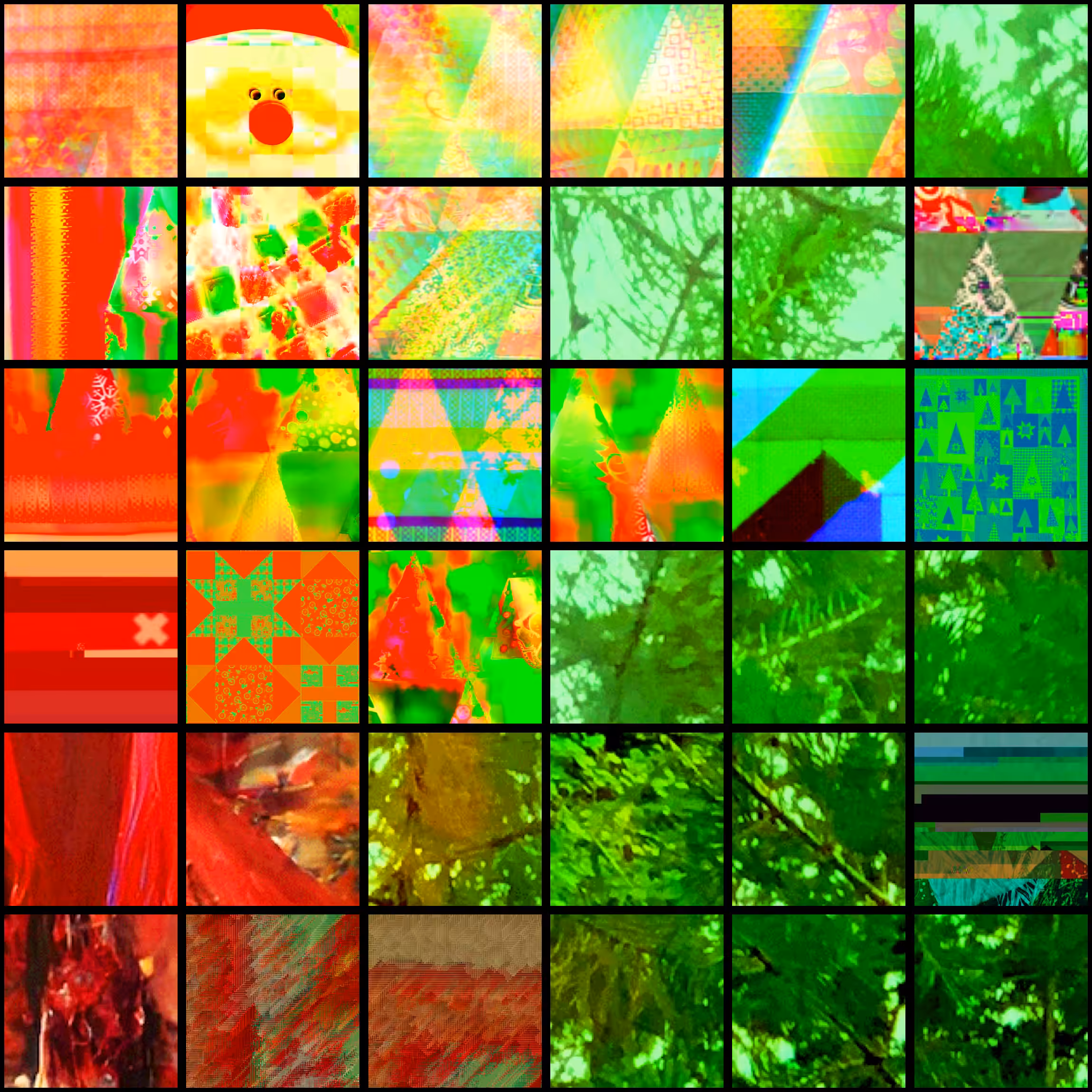 Retired Christmas Glitch Quilt Squares 2021.36