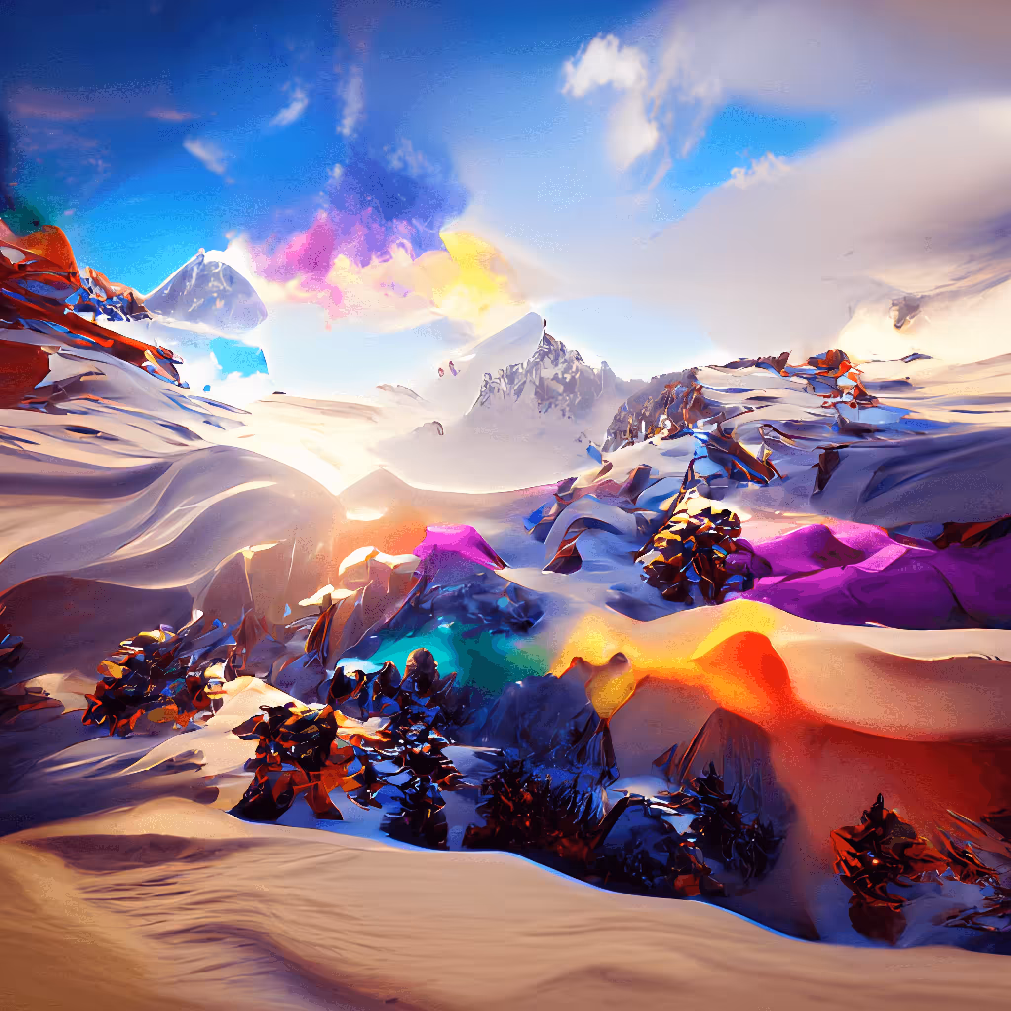 Snowy AI Mountains #4