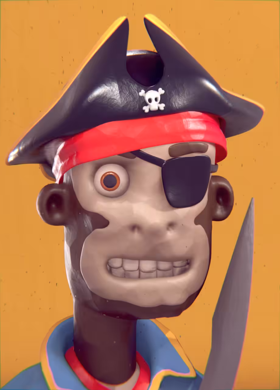 Crypto dude #038 - Monkey Pirate