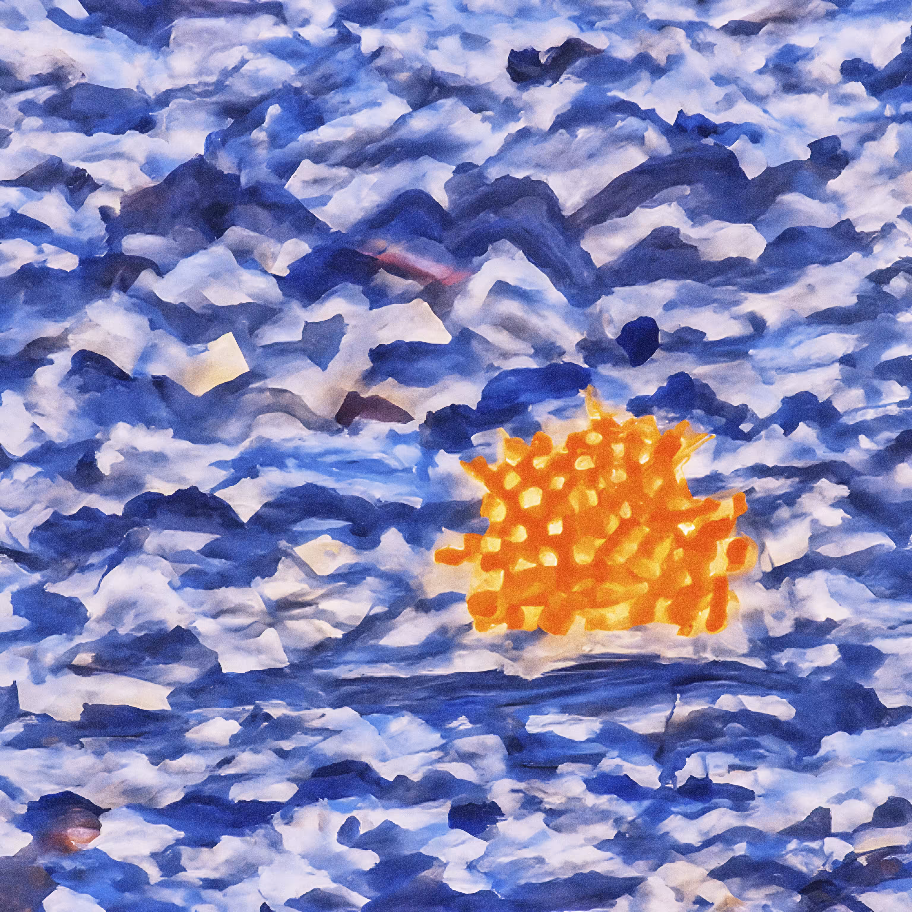 A cloudy sunset.