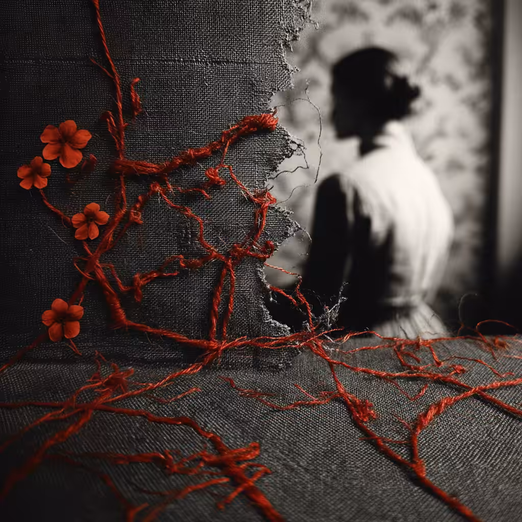 Red Bloom Through the Rupture