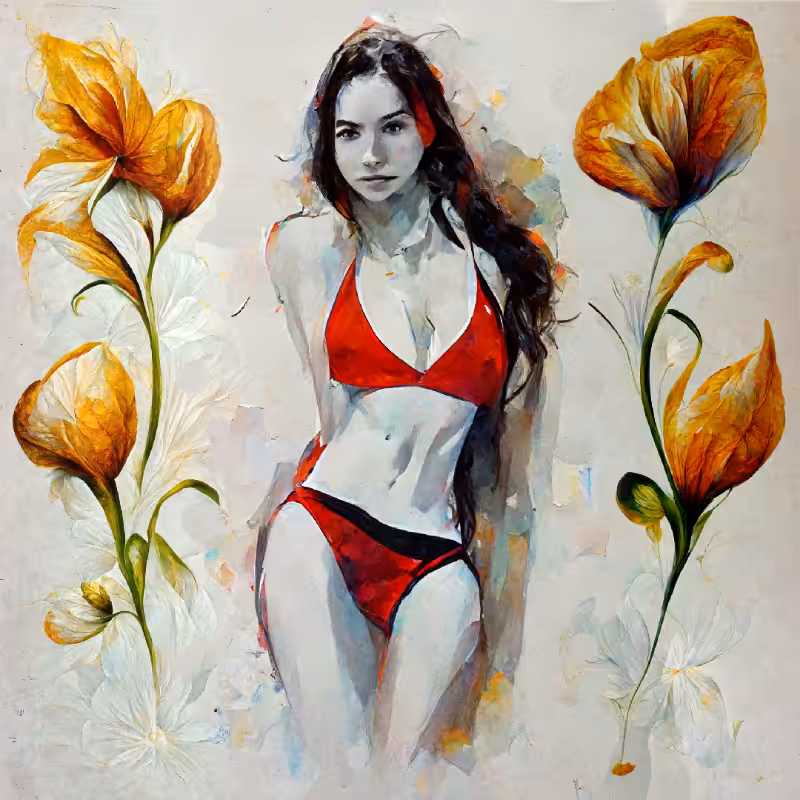 Girl and Flower #6