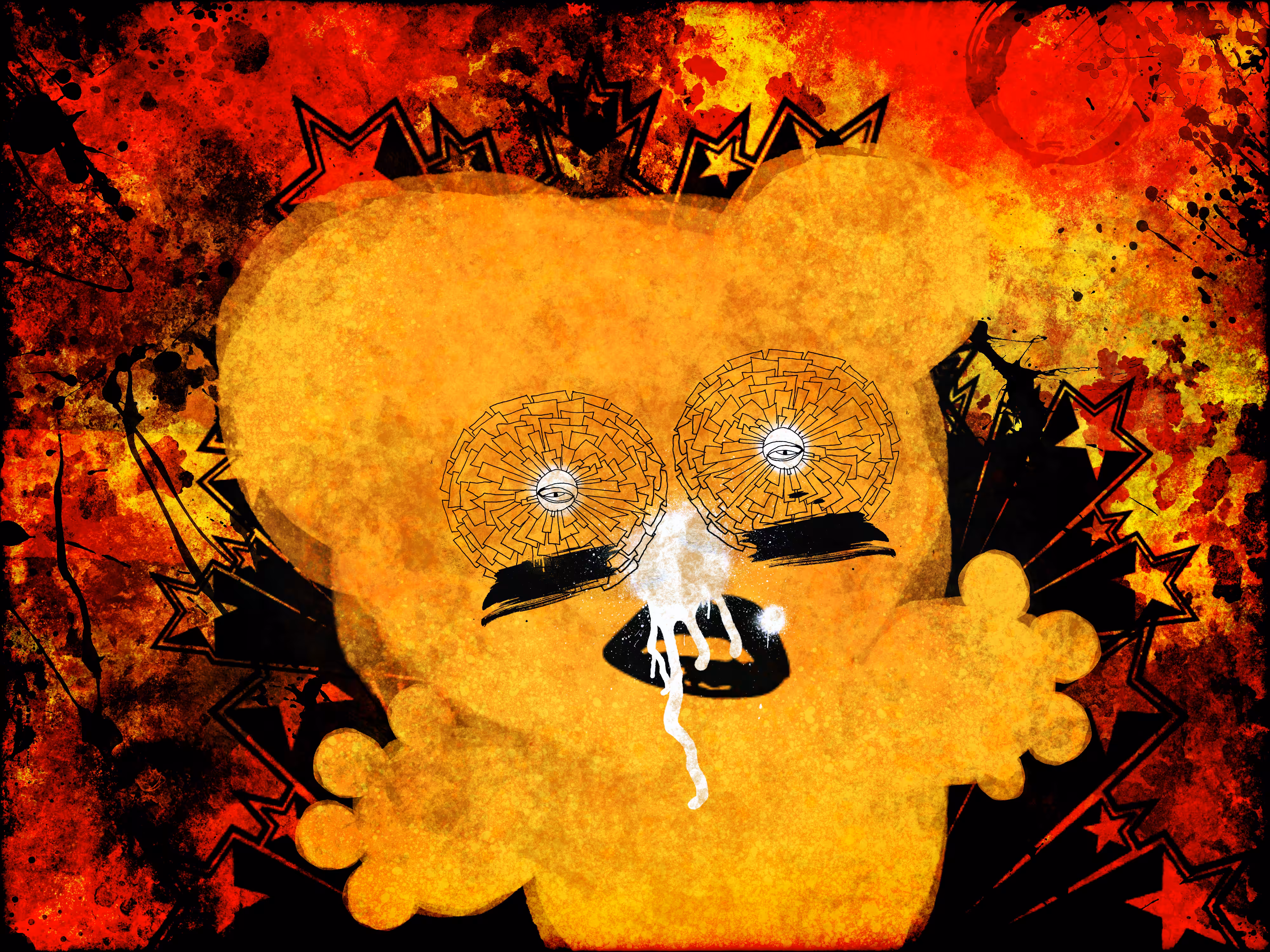 Doped up teddy.