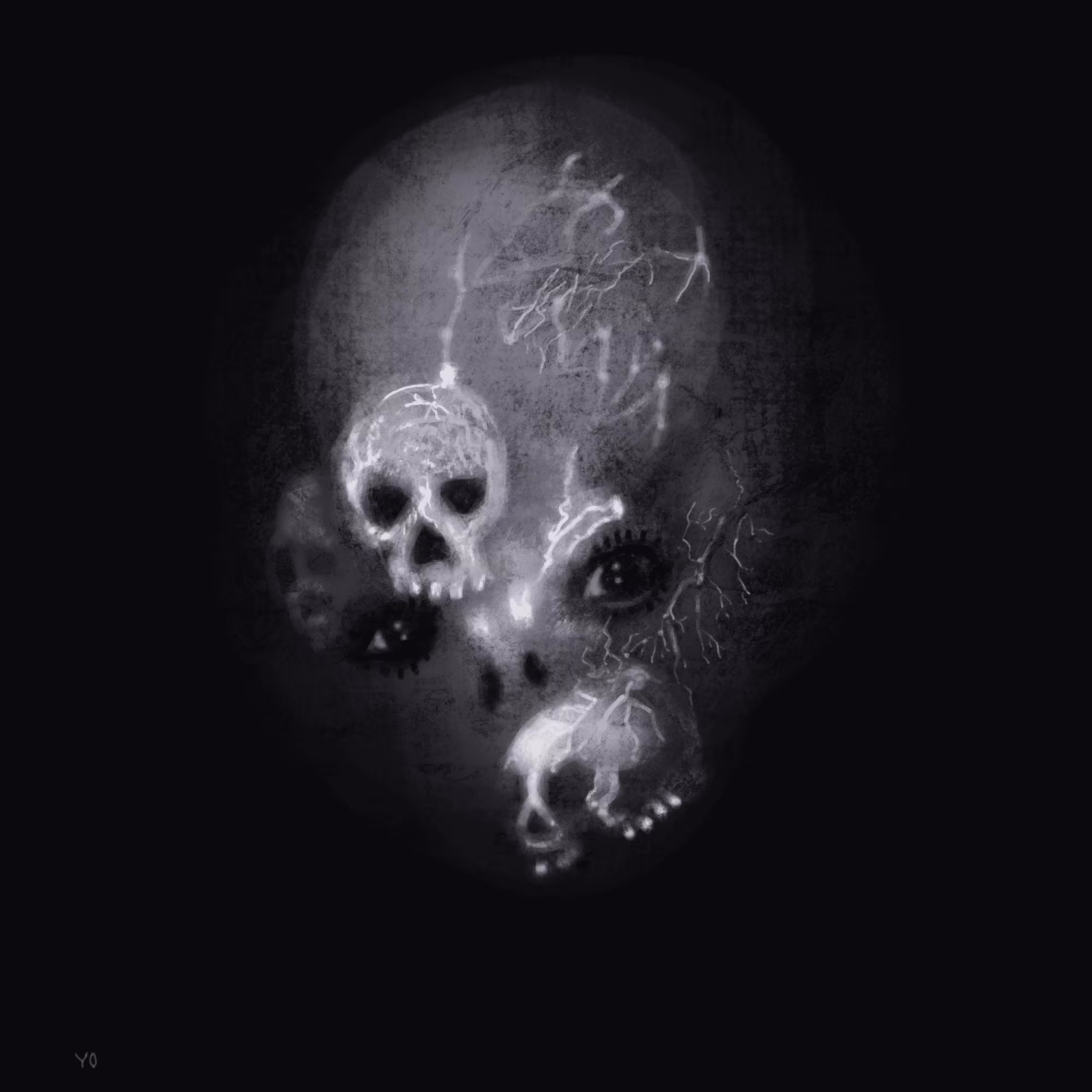Skull of Thought #210 by YO