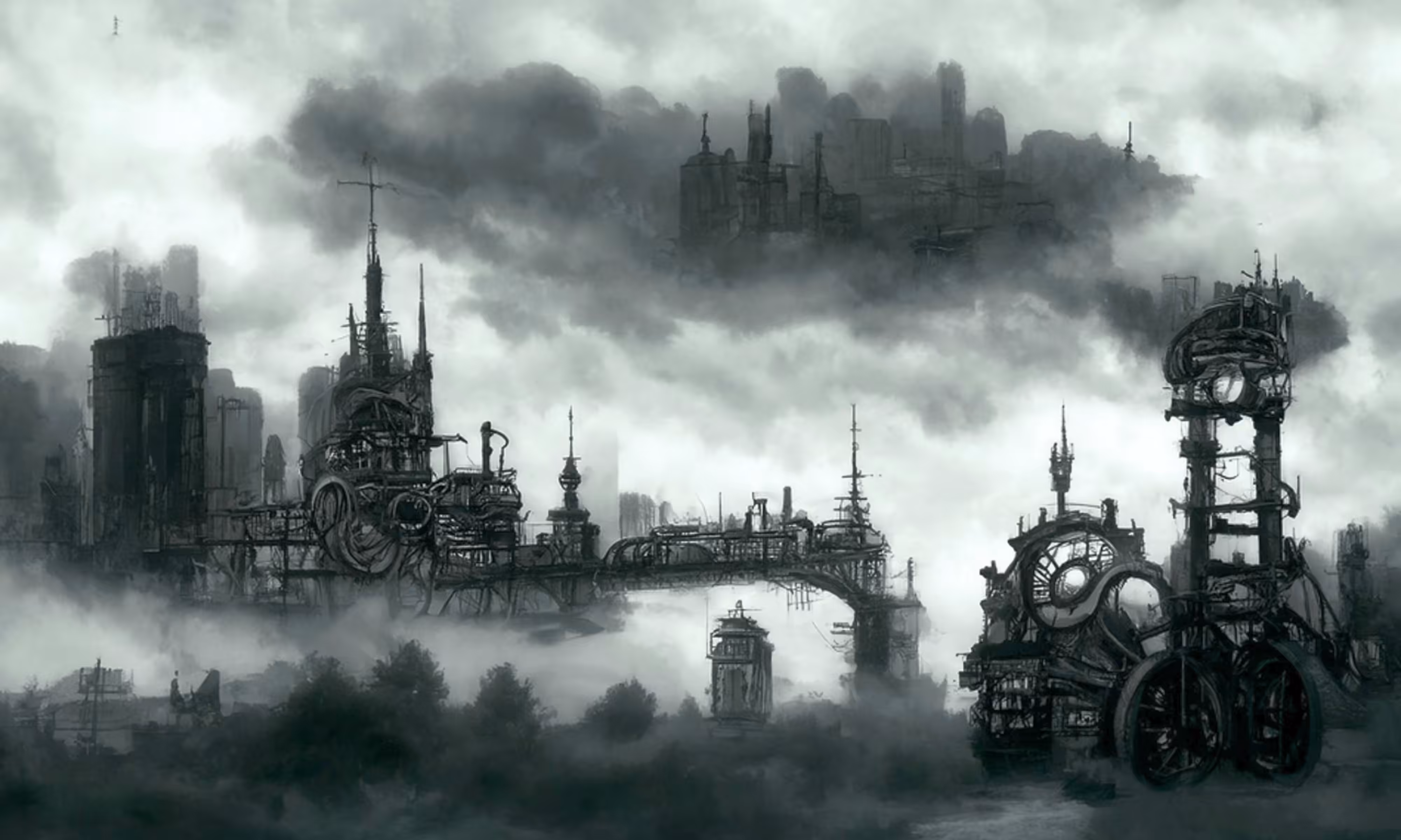 SteamPunk CityScapes: SteamPunk cityScape #006