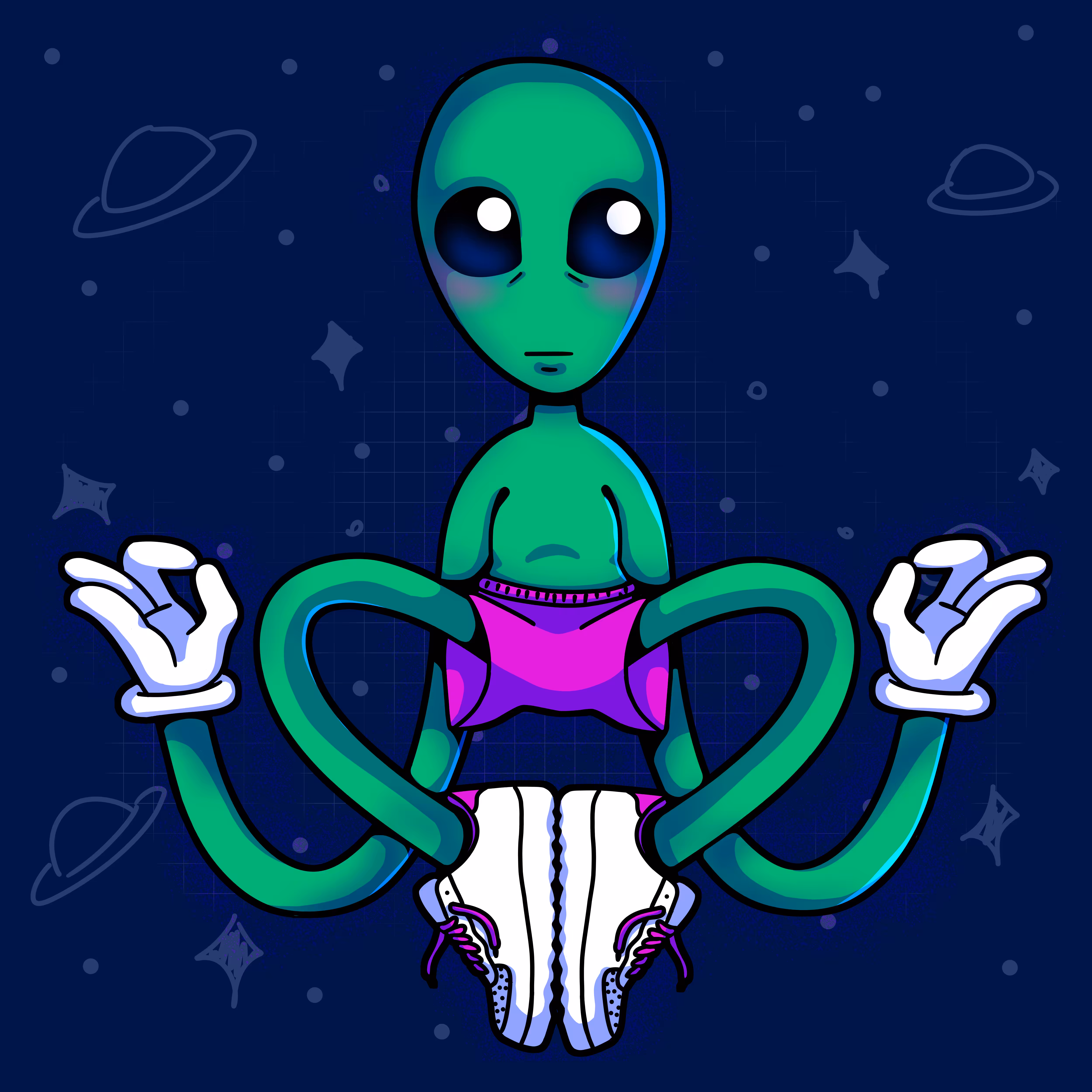 Alien Meditating