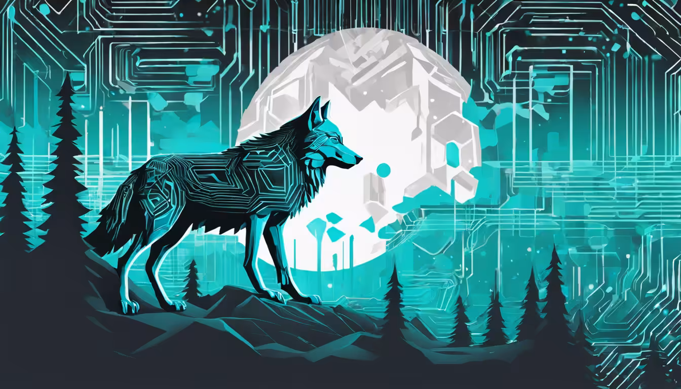 Cryptic Wolf: Teal 01