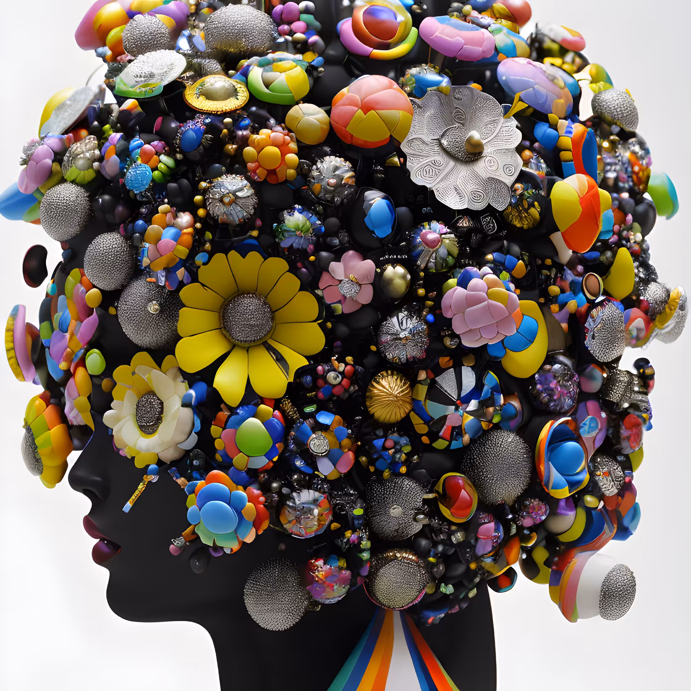 flowers like hair