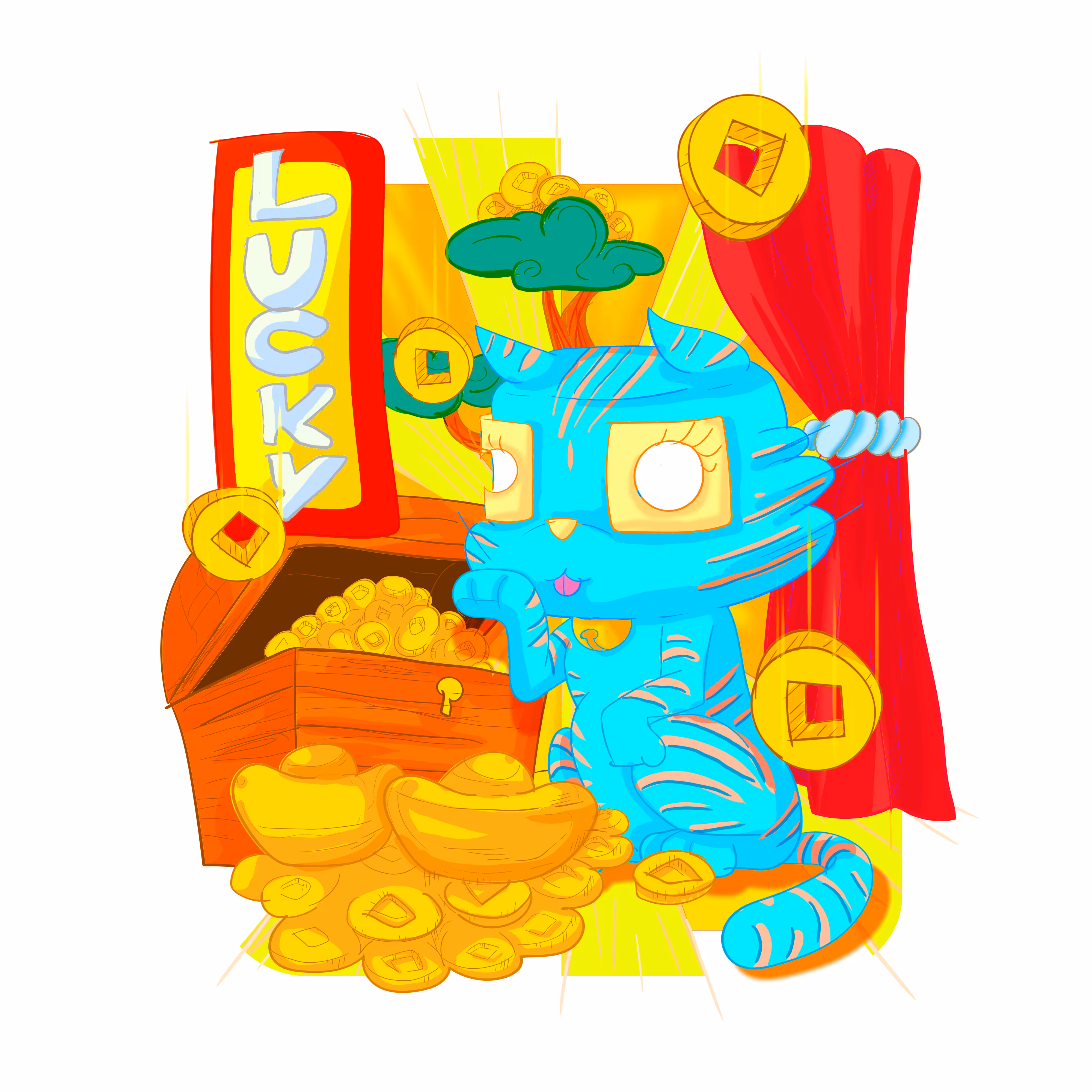 Khaohom Lucky Cat #000
