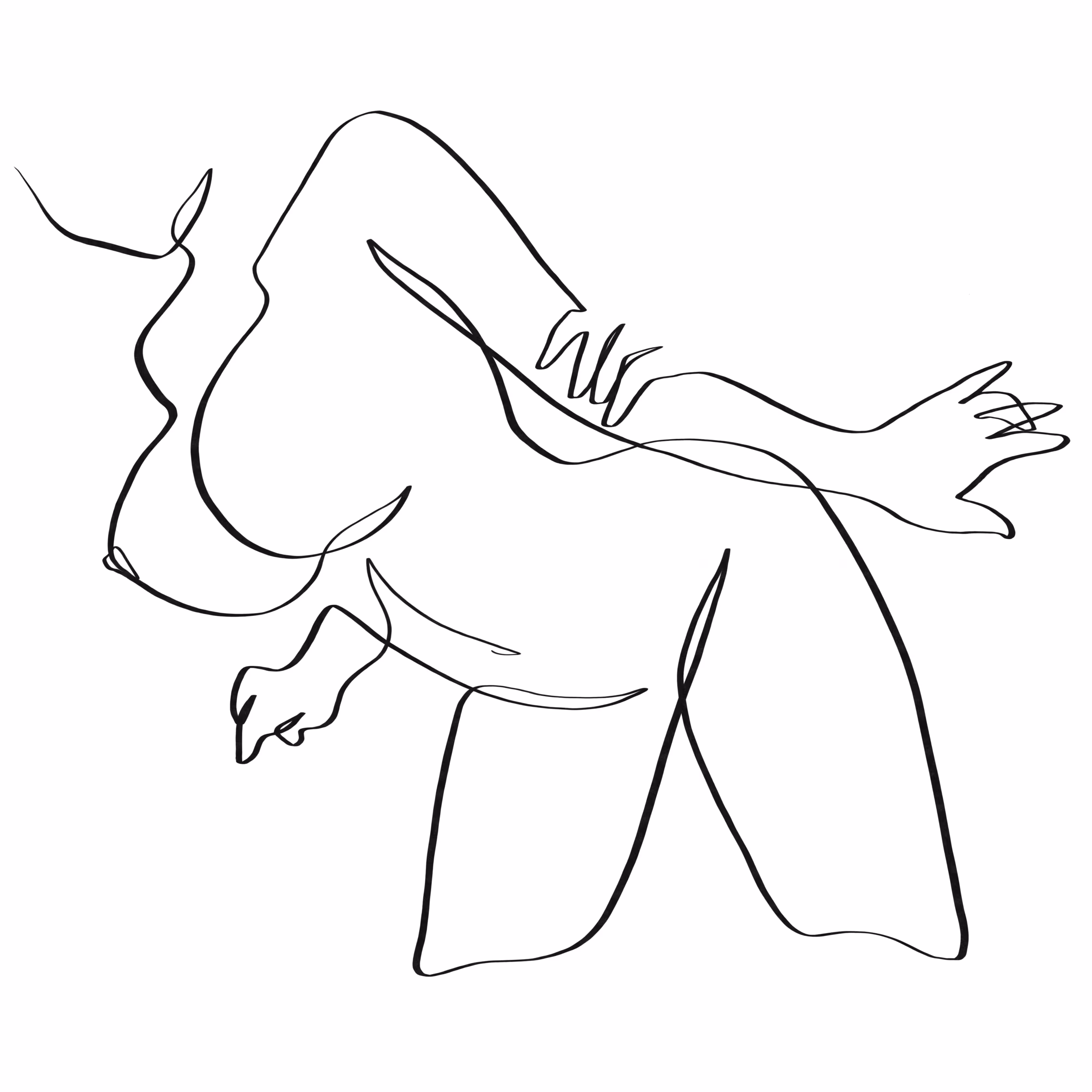 Stickman sex position one line art #31