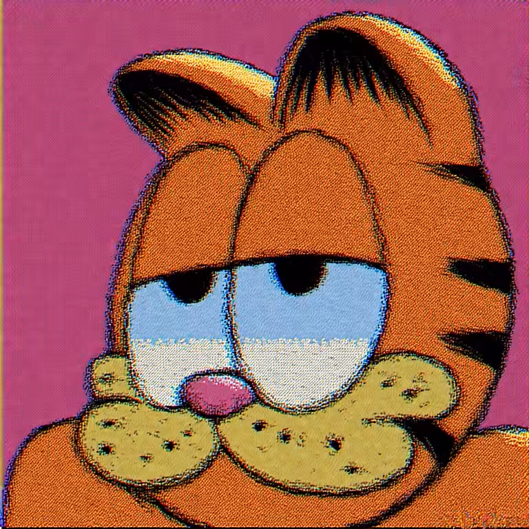 open editions (ai nostalgia): garfield grin 2
