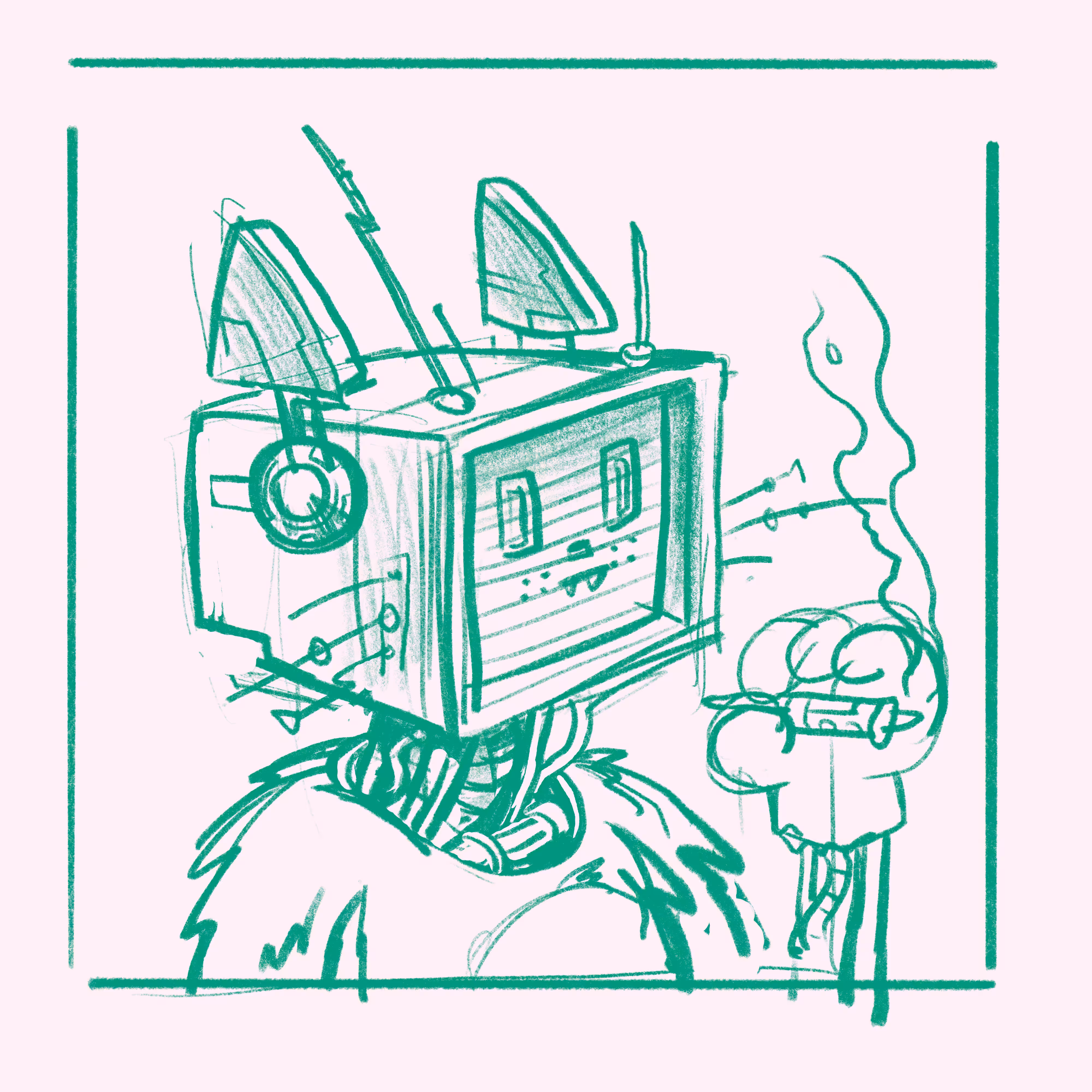 Robo Smokey Kitty (Sketch)