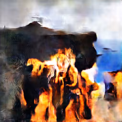 Painting with Fire: A History in GANs: At The Beach By A Cliff