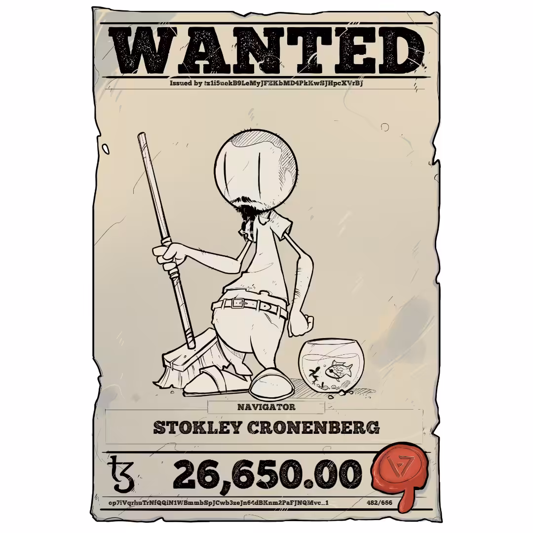 STOKLEY CRONENBERG | TEZOS PIRATE 482/666