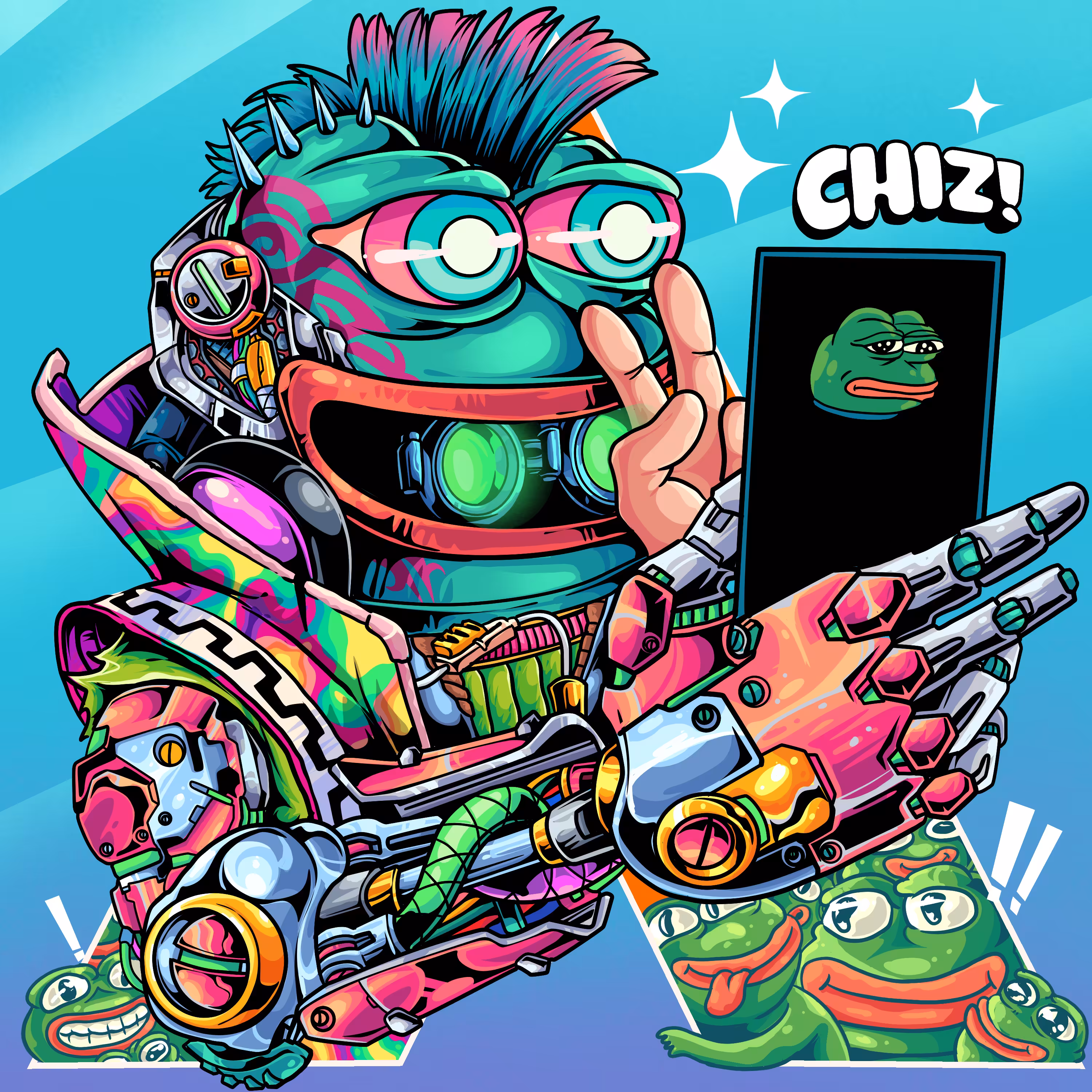 say chiz with pepe
