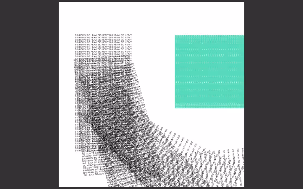 Big Heavy Text With Color Square, 2021