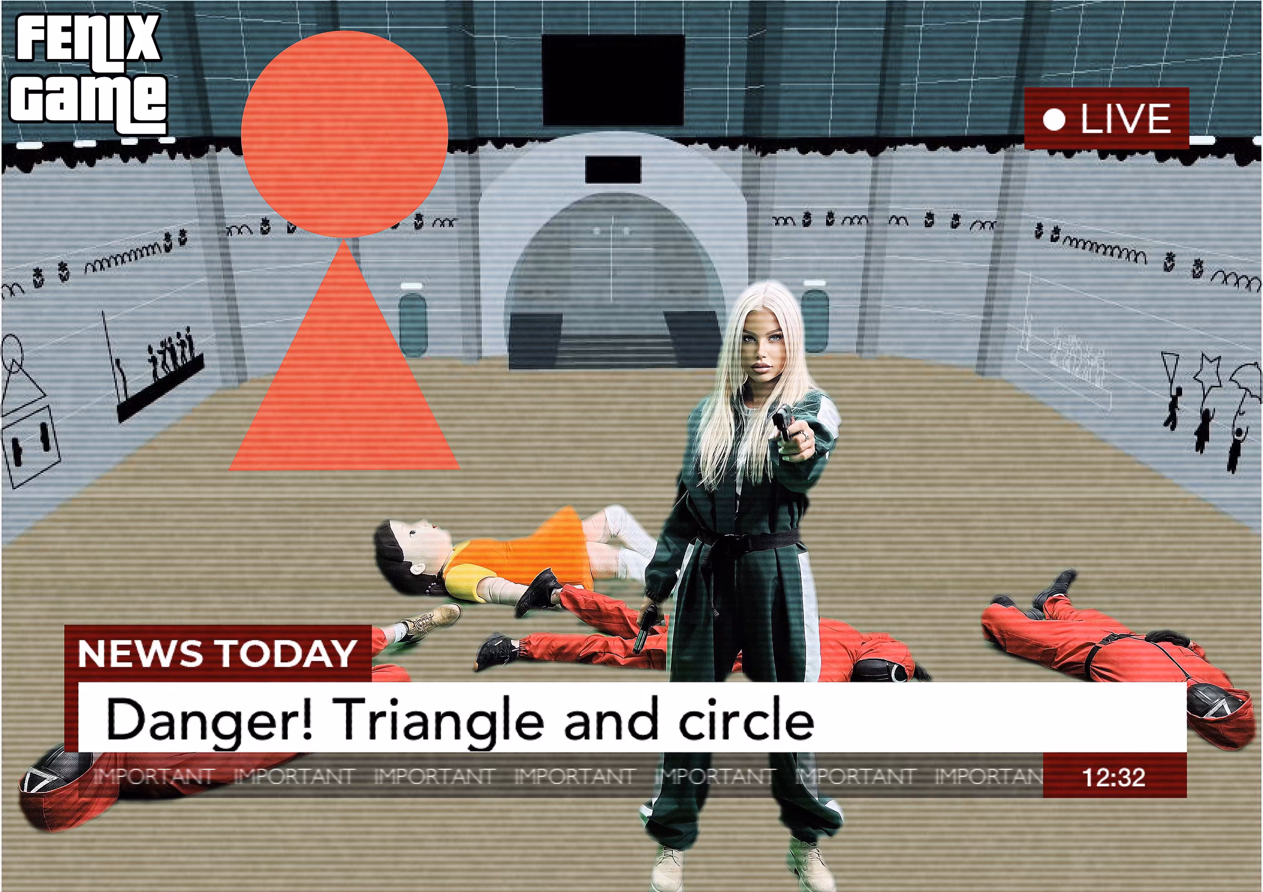 Triangle and circle