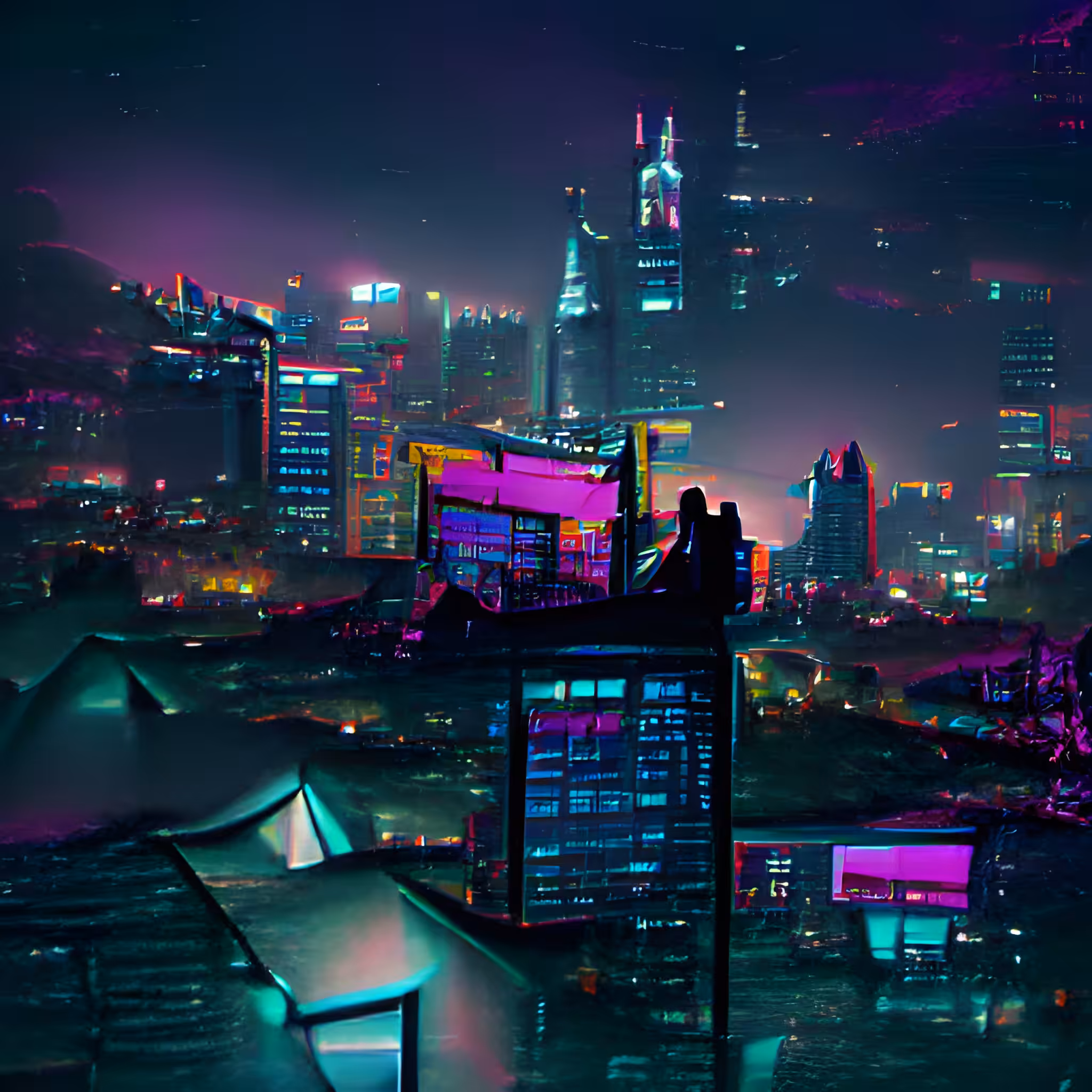 Cyberpunk Cityscape #06