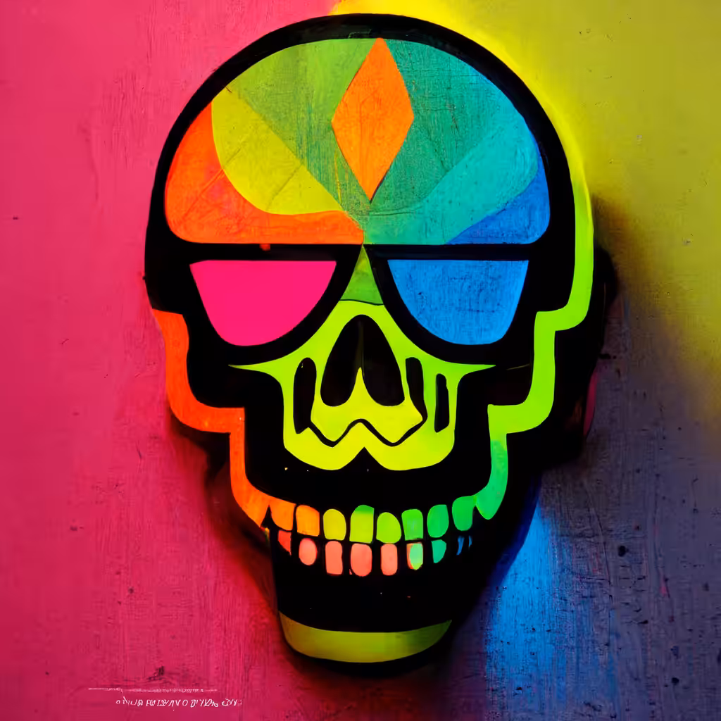 Neon Skull 24