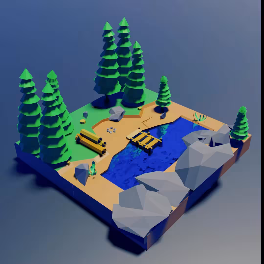 resting place in the middle of the forest